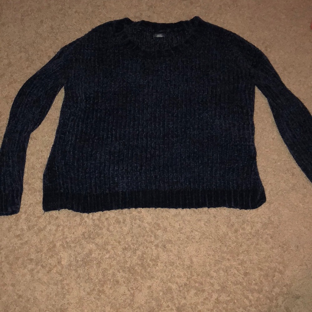 Royal blue velvet sweater from aerie